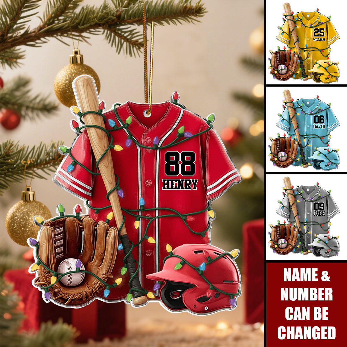 Baseball Life - Personalized Baseball Ornament