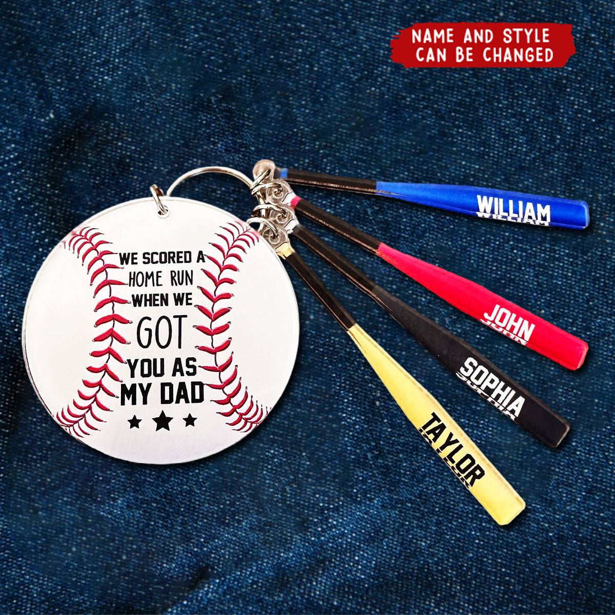 I Scored A Home Run - Personalized Keychain