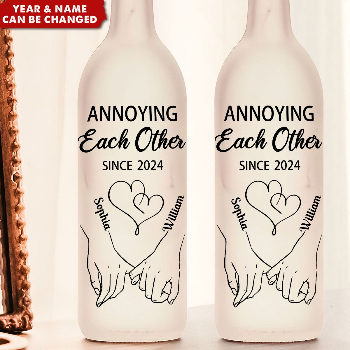 You And Me We Got This - Personalized Bottle Lamp