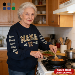 Mom Heart Full Of Love， Custom Sweatshirt With Design On Sleeve