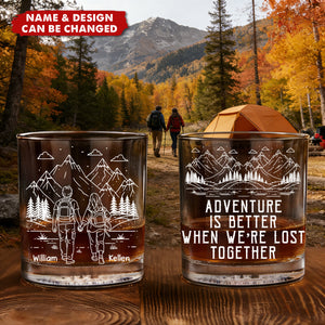 Adventure Partners For Life - Personalized Whiskey Glass