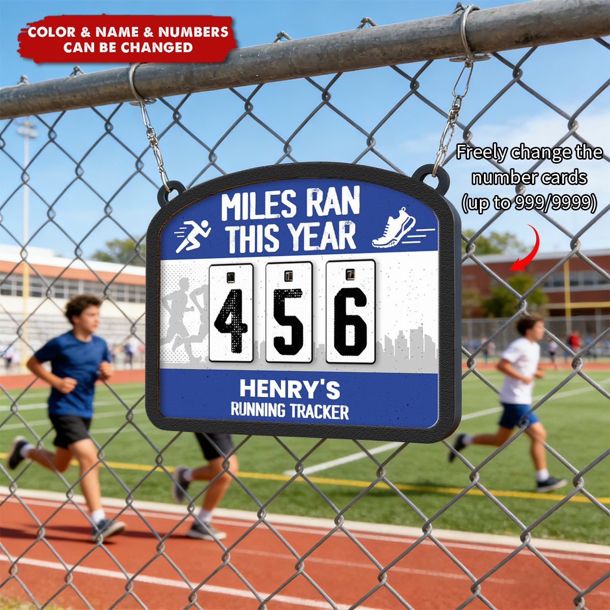 Miles Run This Year - Personalized Hanging Run Tracker