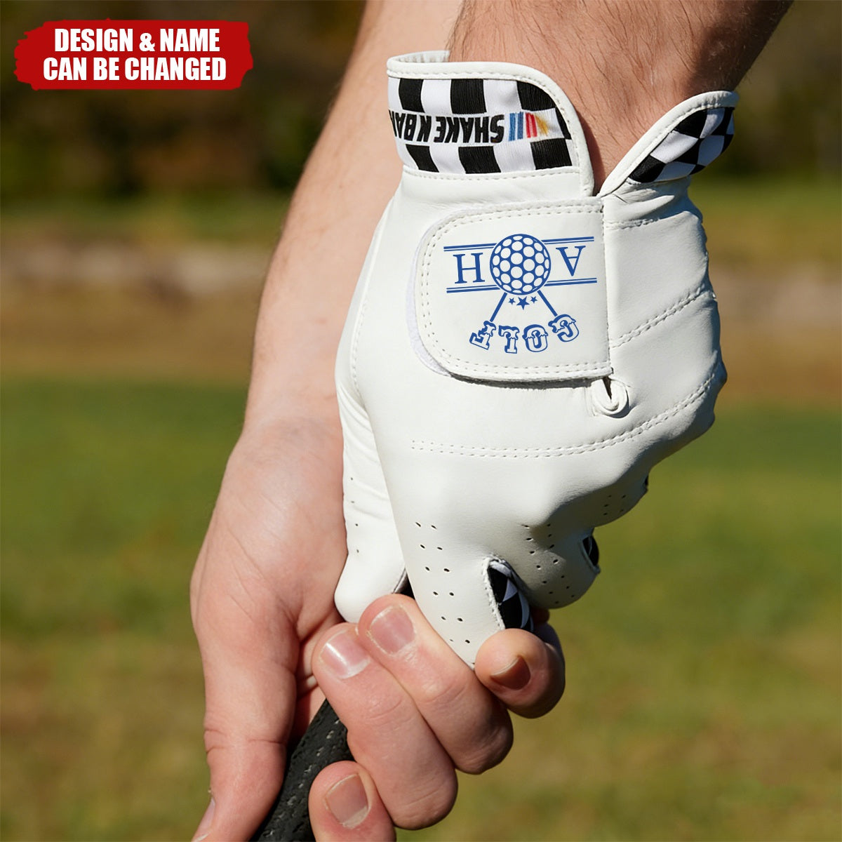 Custom Initials Personalized Men’s Leather Golf Glove - Gift for Golf Lovers