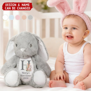 Cute Rabbit Personalized Flower Bunny Plush - Easter Holiday Gift for Kids