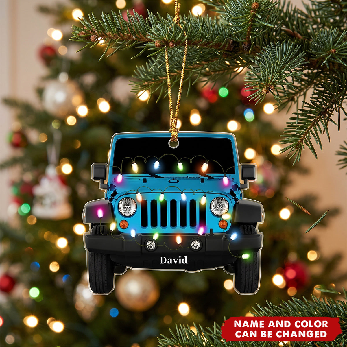 Personalized Car Acrylic Christmas Ornament