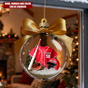 Baseball Uniform - Personalized Christmas Acrylic Ornament