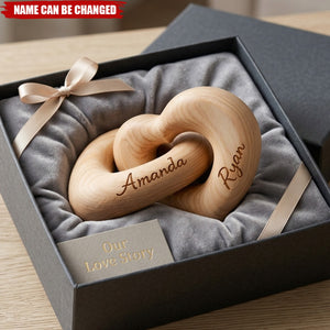 Romantic Couple - Personalized Infinity Heart Sculpture