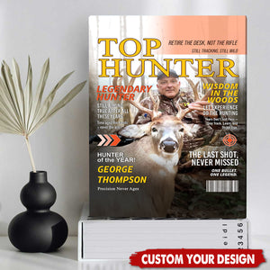 Custom Retirement Hunting Magazine Cover Personalized Poster, Gifts for Retired Hunters