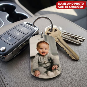 Personalized Photo Keychain Gift For Dad-I Love You Daddy-Custom Keychain with Picture-Special Gift For Father-Gift From Kids
