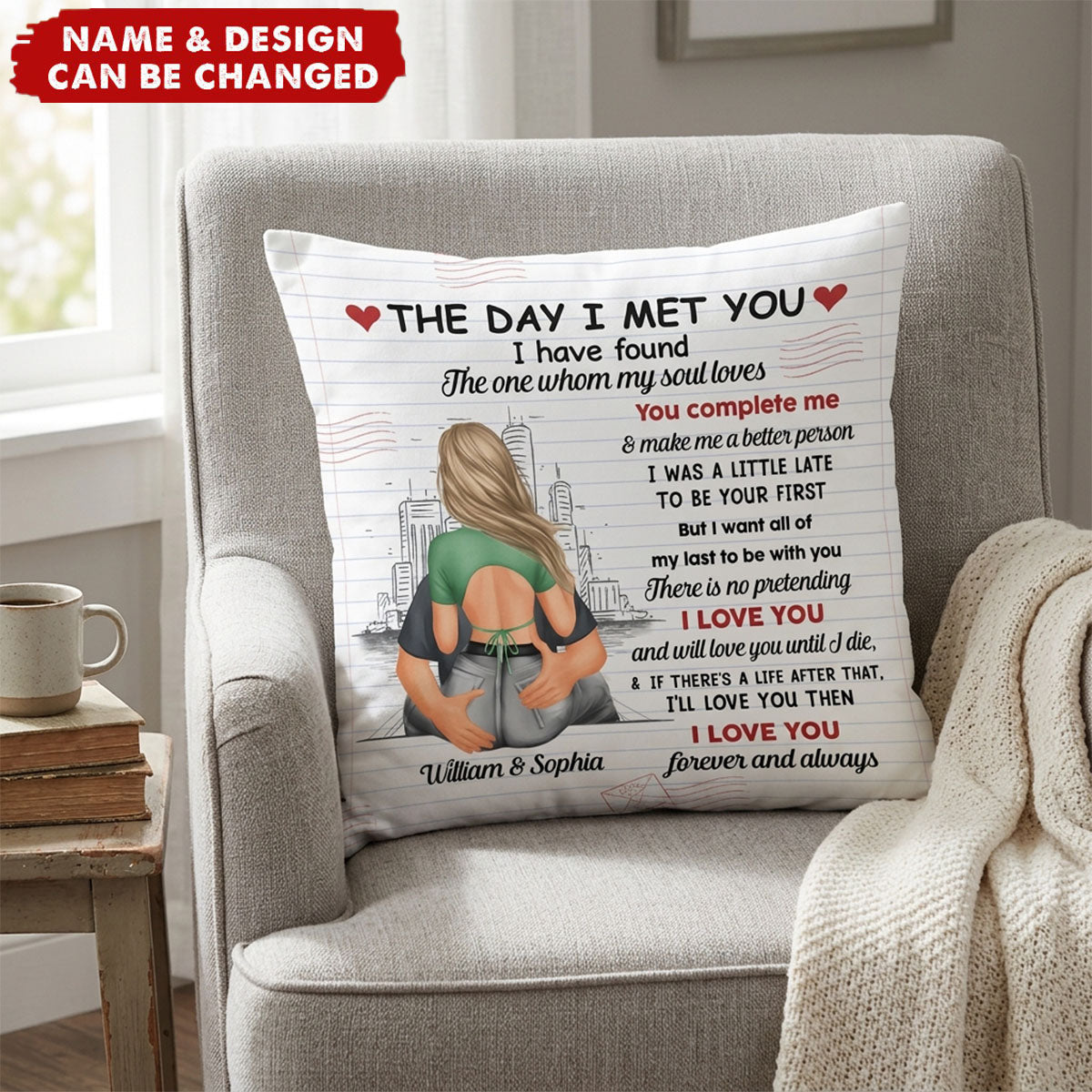 I Love You Forever And Always - Personalized Pillow