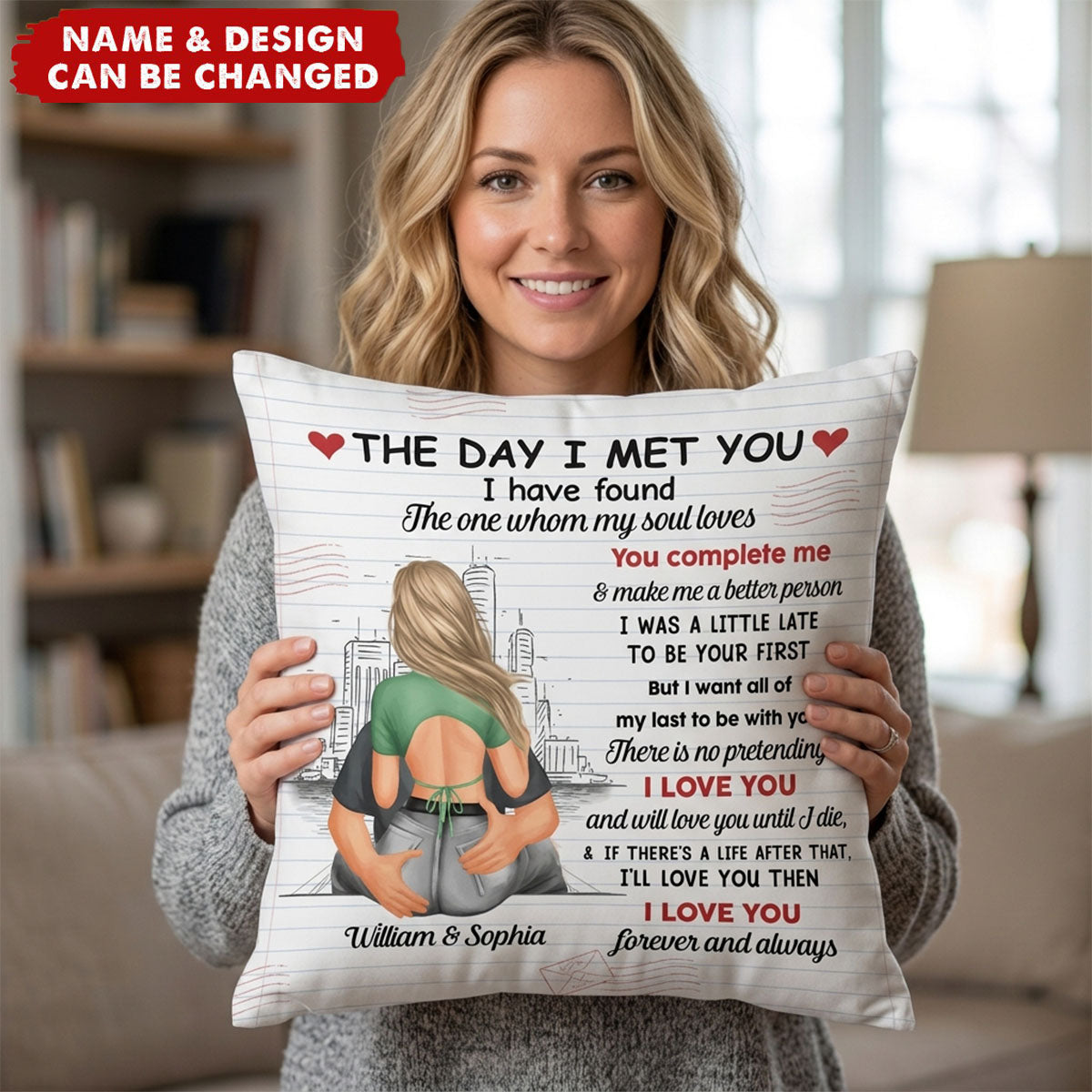 I Love You Forever And Always - Personalized Pillow