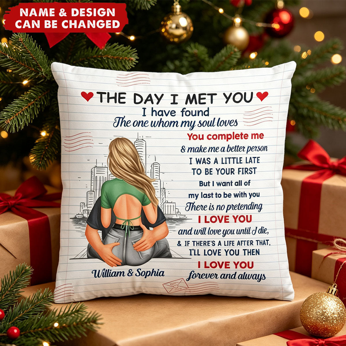 I Love You Forever And Always - Personalized Pillow