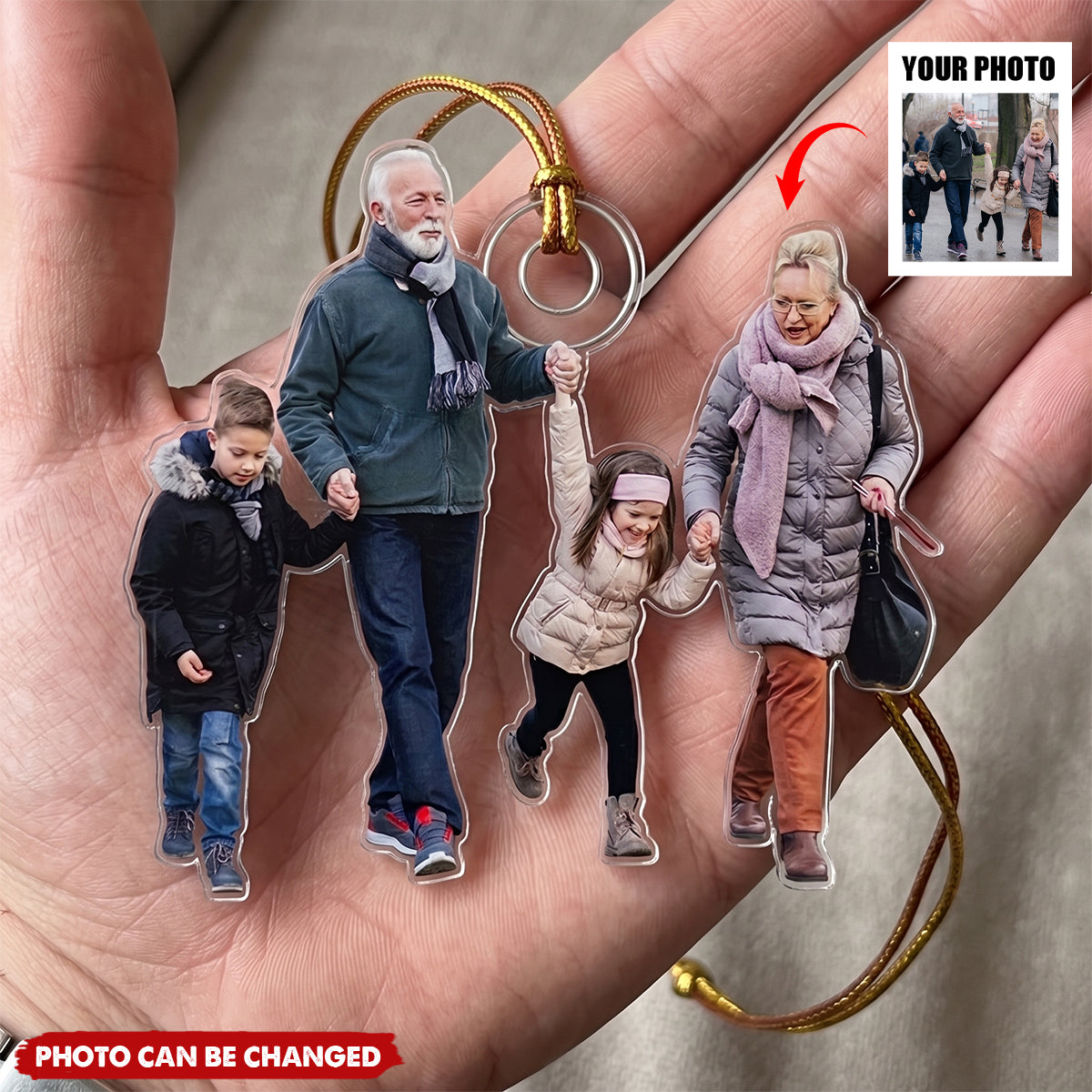 Customized Your Photo Ornament - Personalized Photo Mica Ornament - Christmas Gifts For Family Member