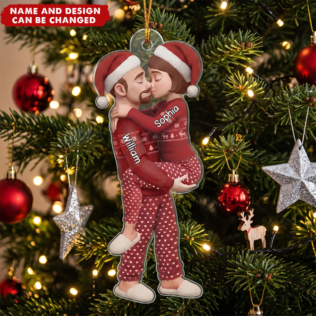 Christmas Gifts For Husband And Wife - Personalized Acrylic Ornament