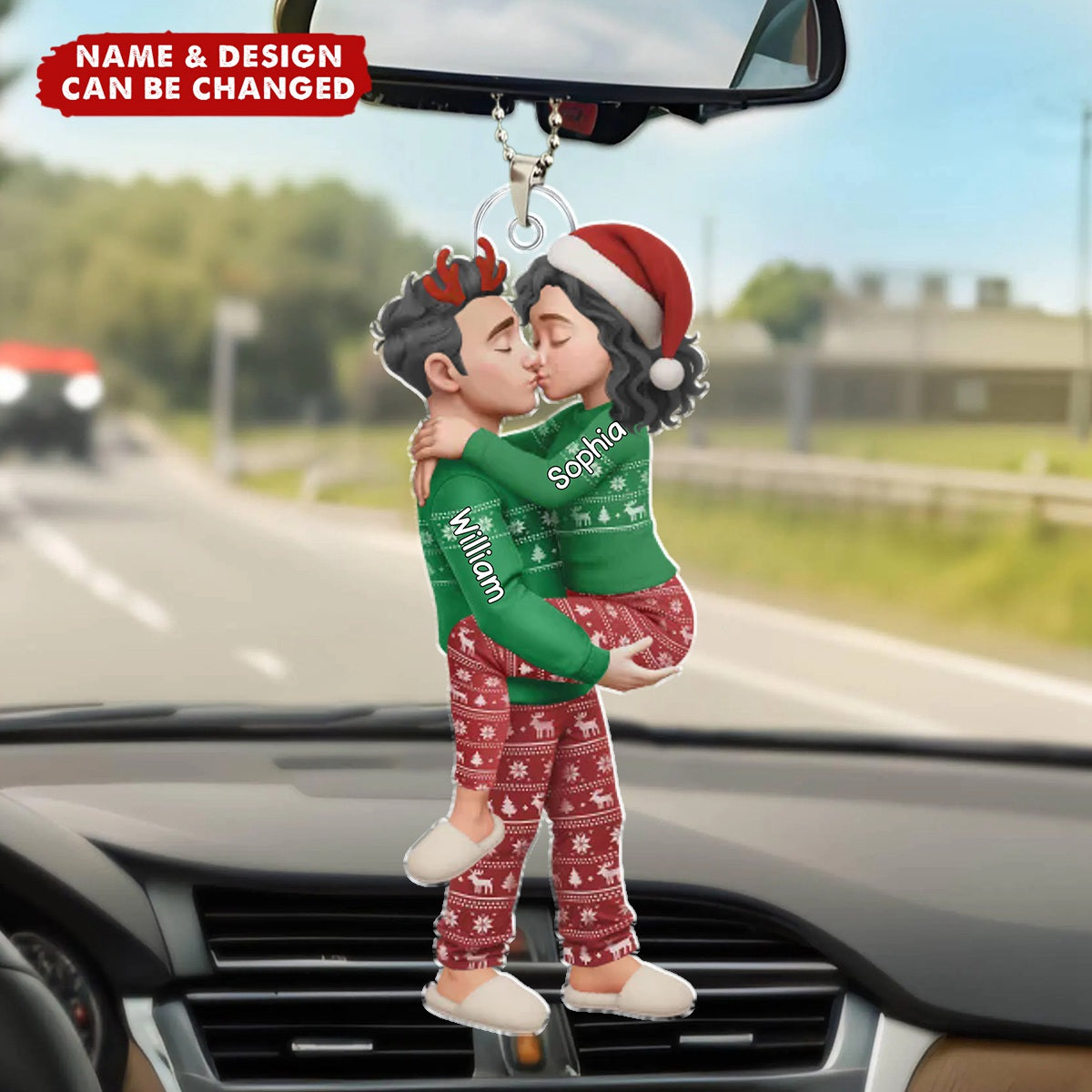 Christmas Gifts For Husband And Wife - Personalized Car Ornament
