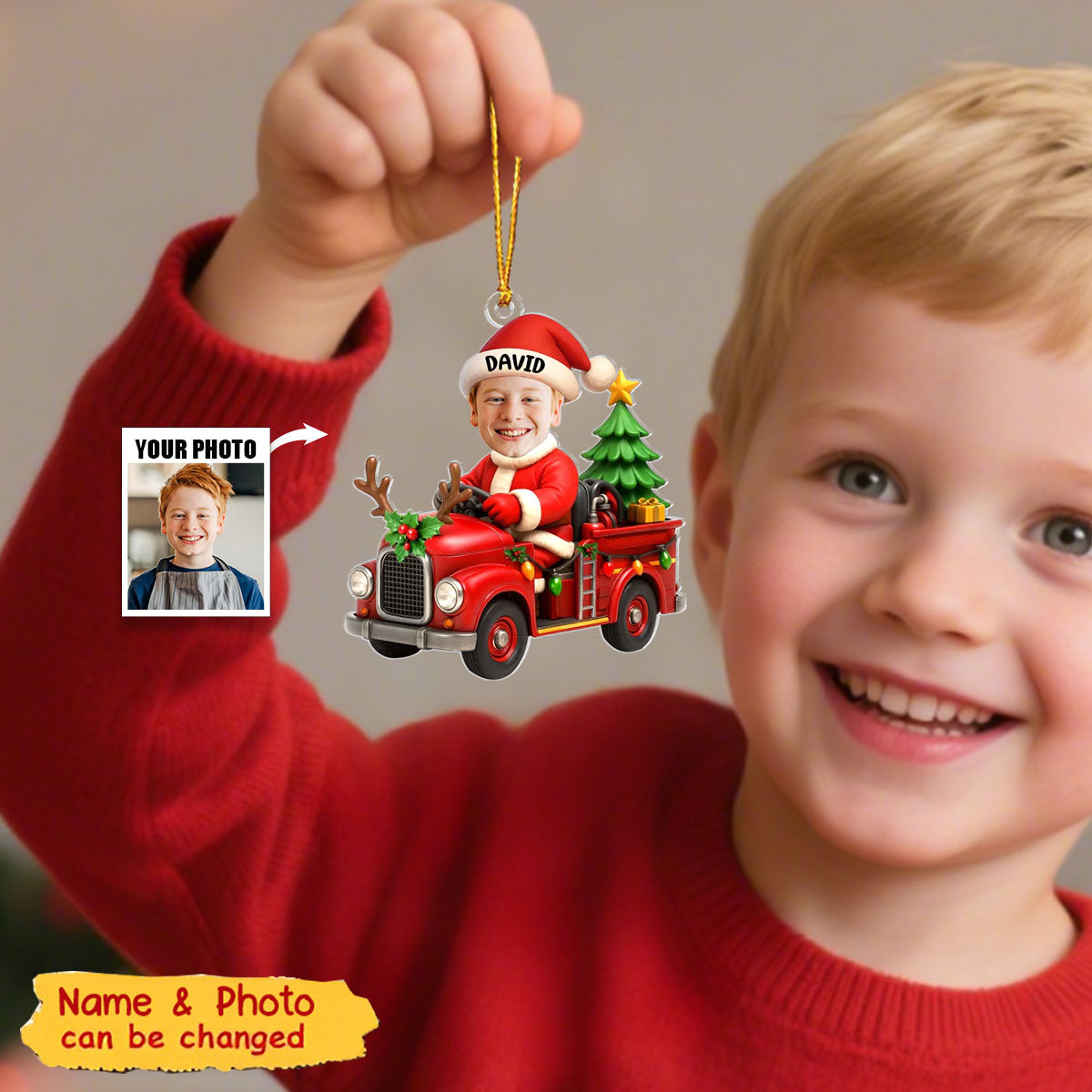 Custom Photo Acrylic Ornament - Personalized Christmas Gifts For Kids