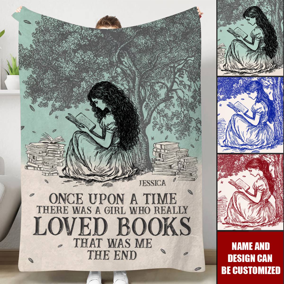 Once Upon A Time Chinoiserie Toile De Jouy - Personalized Blanket