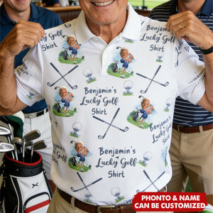 My Lucky Golf Shirt - Personalized Photo Polo Shirt