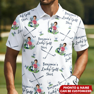 My Lucky Golf Shirt - Personalized Photo Polo Shirt