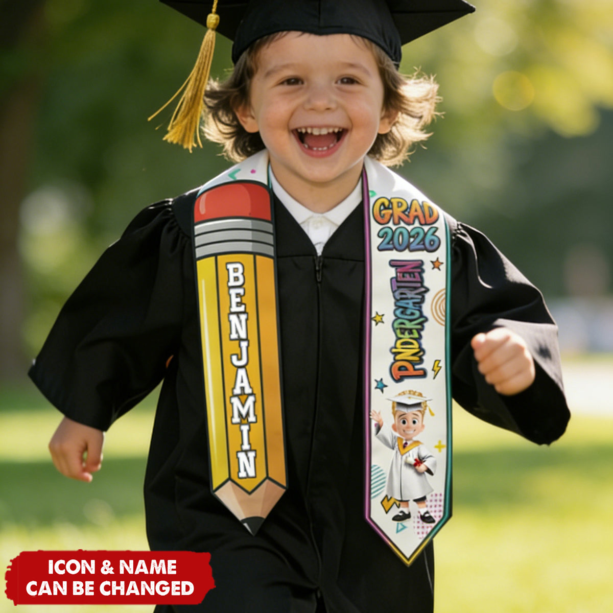 Preschool Kindergarten Graduation - Personalized Graduation Stole