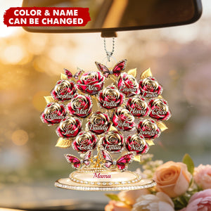 Acrylic Car Ornament - Personalized Mother's Day Gifts For Mom, Grandma - Love Rooted In Motherhood