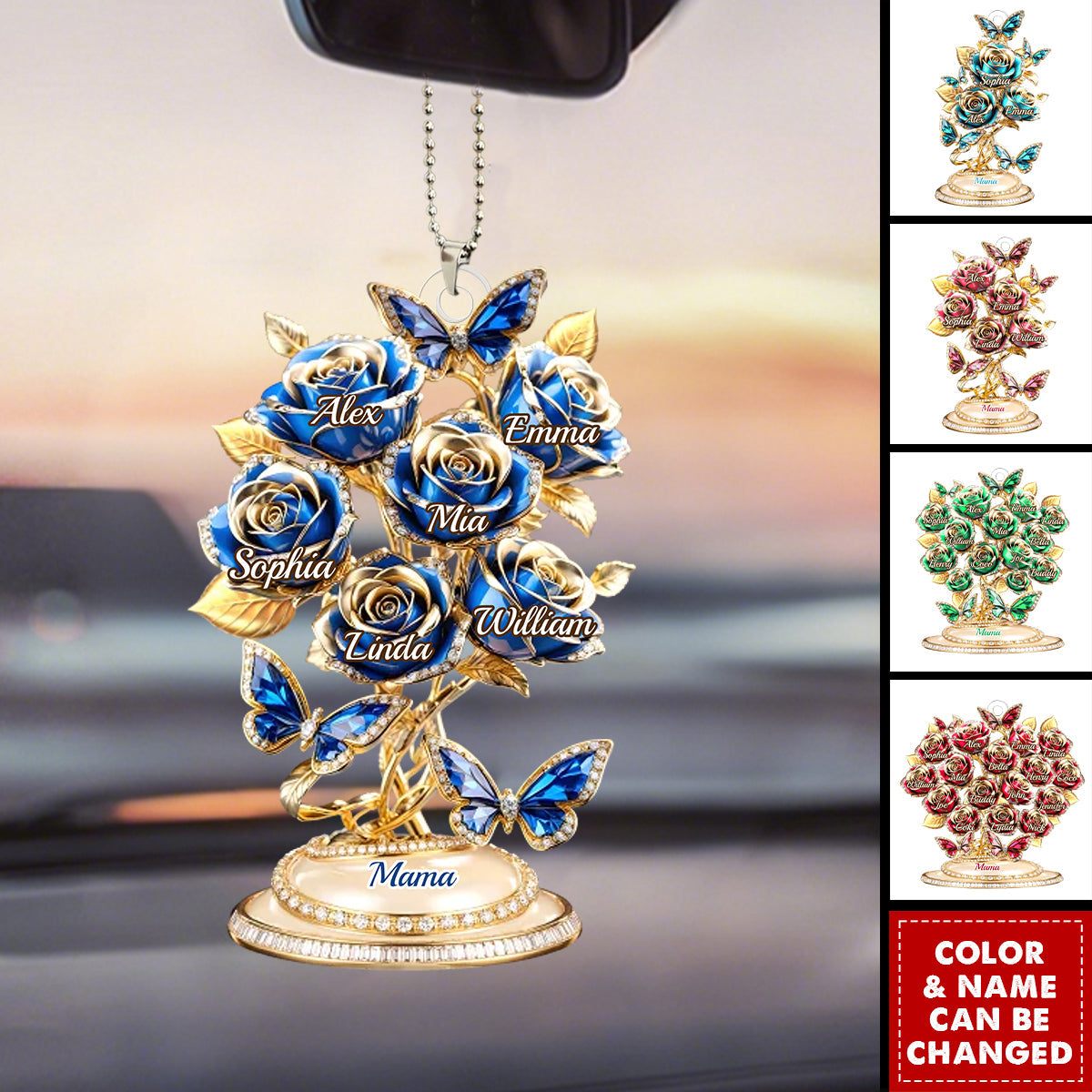 Acrylic Car Ornament - Personalized Mother's Day Gifts For Mom, Grandma - Love Rooted In Motherhood