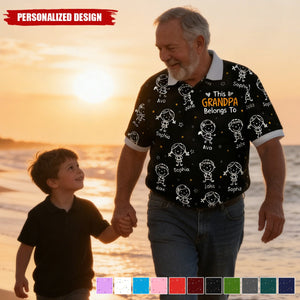 This Grandpa Belongs To Doodle - Personalized Polo Shirt