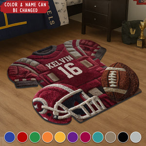 Love Football - Personalized Football Non-Slip Tufted Rug