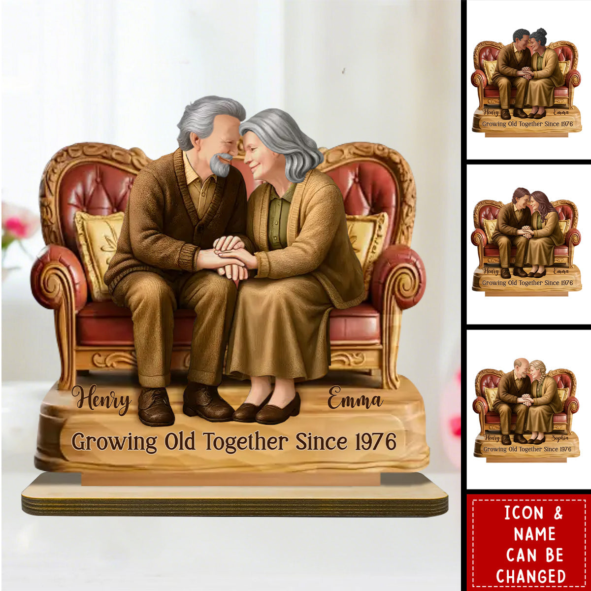 Custom 2-Layered Wooden Plaque - Anniversary Wedding Gifts For Husband And Wife - Life Feels Lighter With You