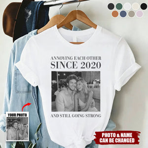 Annoying Each Other ... And Still Going Strong - Vintage Version - Personalized Photo Comfort Tee
