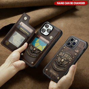 Old Bikers Club - Personalized Biker Fully Printed Wallet Phone Case