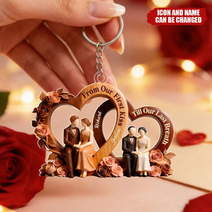 Love Through Time - Personalized Keychain