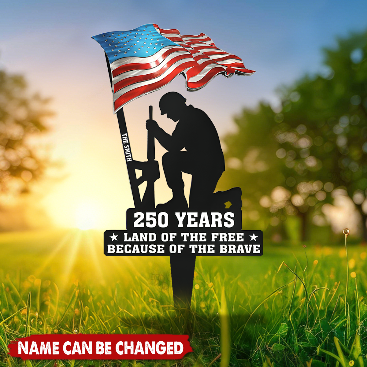250 Years Of Defending Liberty - Personalized Metal Garden Stake