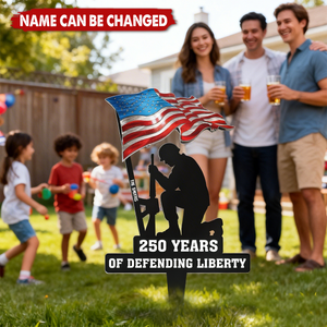 250 Years Of Defending Liberty - Personalized Metal Garden Stake