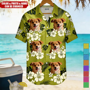 Custom Face Funny Photo Tropical Hibiscus Hawaii Tribal For Men, Women - Custom Photo Hawaiian Shirts