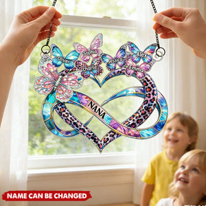 Mom Grandma Heart Infinity - Personalized Suncatcher - Sentimental Mother's Day Gift for Grandma, Mom, Wife