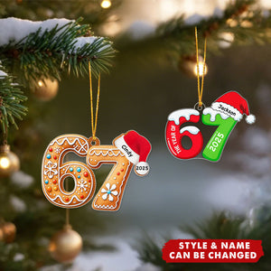 Teen Slang Funny Six Seven Personalized Acrylic Tree Ornament