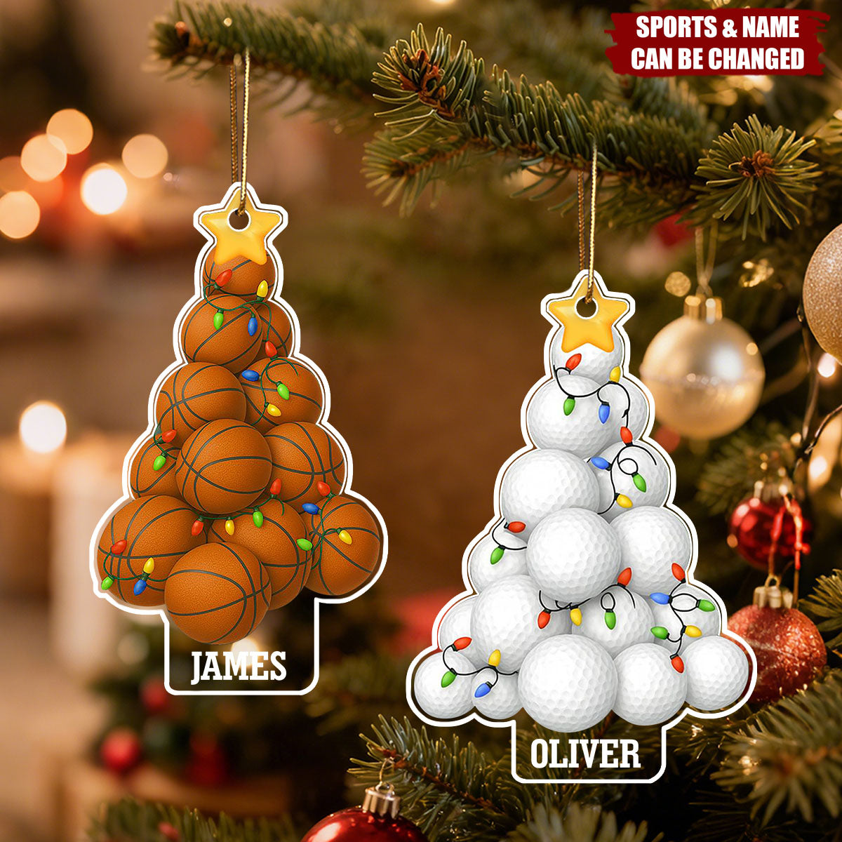 Golf Christmas Tree - Personalized Acrylic Ornament