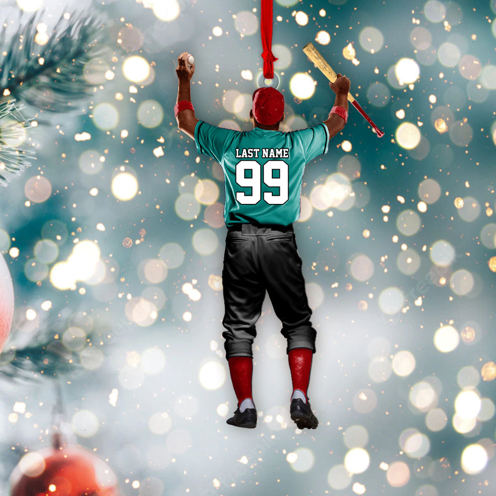 Personalized Baseball Player Acrylic Ornament For Baseball Player