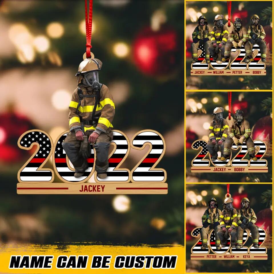 PERSONALIZED FIREFIGHTERS 2022 CHRISTMAS Arcylic Ornament