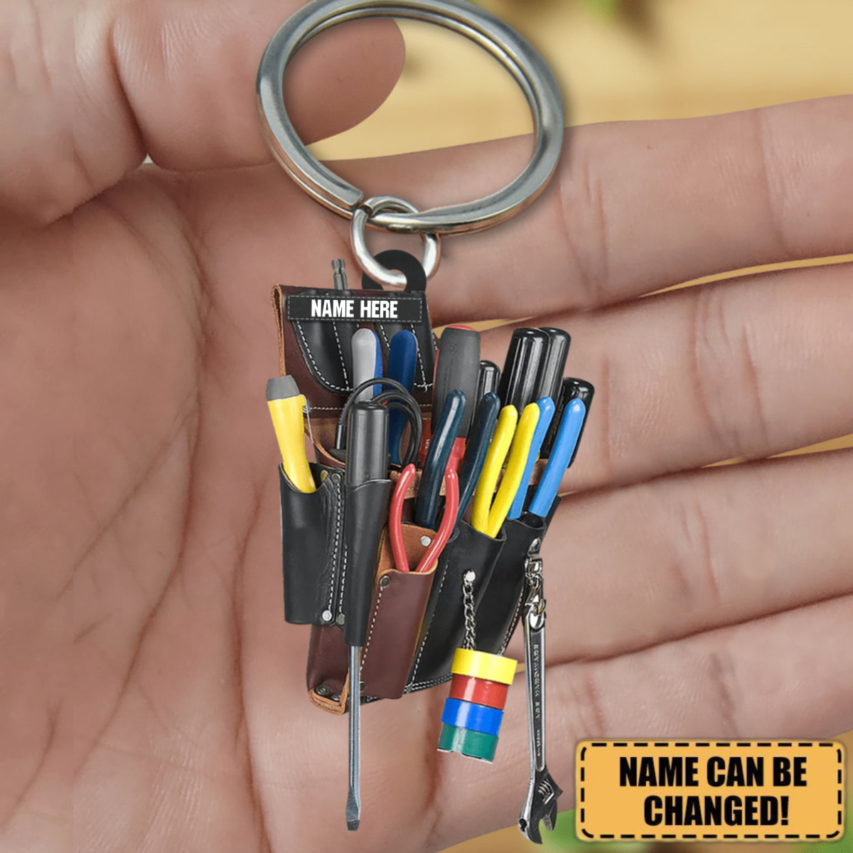 Personalized Electrician Tool Bag Acrylic Keychain