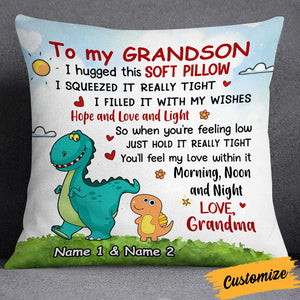 Personalized Granddaughter Grandson Dinosaur Pillowcase