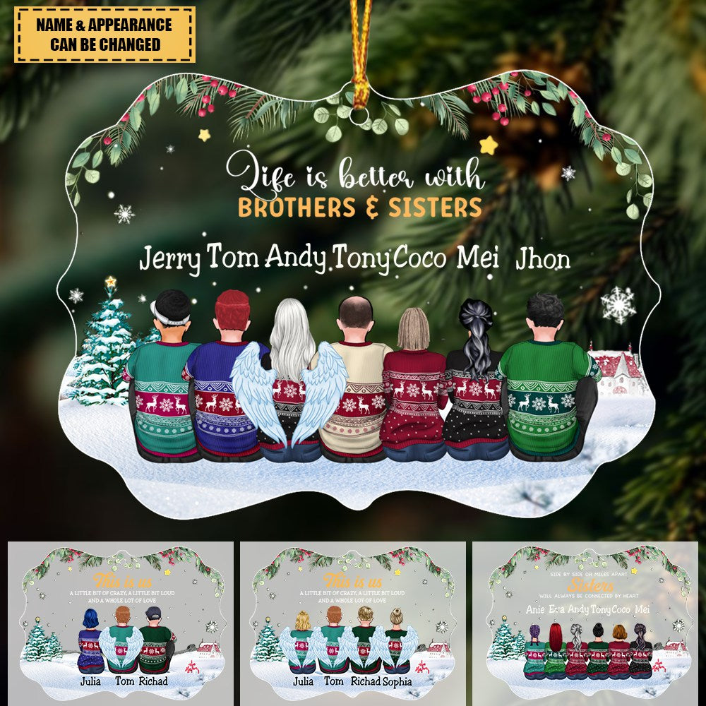 Friends - Life Is Better With Best Friends - Personalized Transparent Ornament