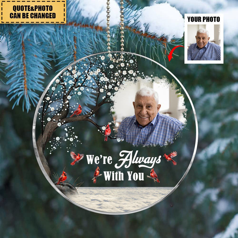 I'm Always With You - Personalized Cardinal Acrylic Photo Ornament