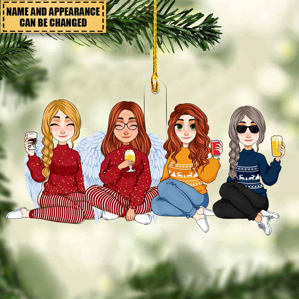Always Sisters - Personalized Acrylic Christmas Ornament