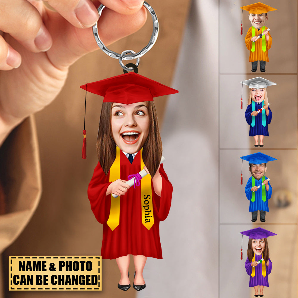 Personalized Photo Graduation Senior 2024 Acrylic Keychain