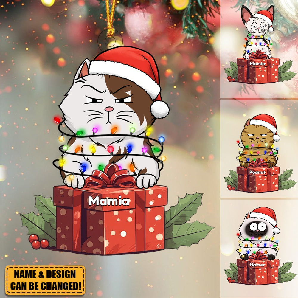 Cute Cat Kitten Pet Christmas Gift Personalized Acrylic Ornament