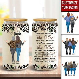 Thank You For Standing By Me Friendship - Personalized Clear Glass Can