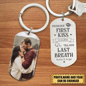 From Our First Kiss Till Last Breath Couple Metal Keychain HN590