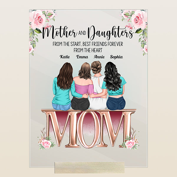 Mother And Daughter - Personalized Acrylic Plaque - Birthday Gift Mother's Day Gift For Mom, Daughters